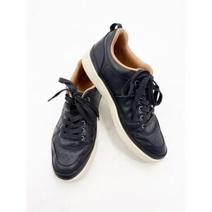 Vionic Elise Navy Blue Leather Lace Up Orthotic Sneakers Womens 8.5